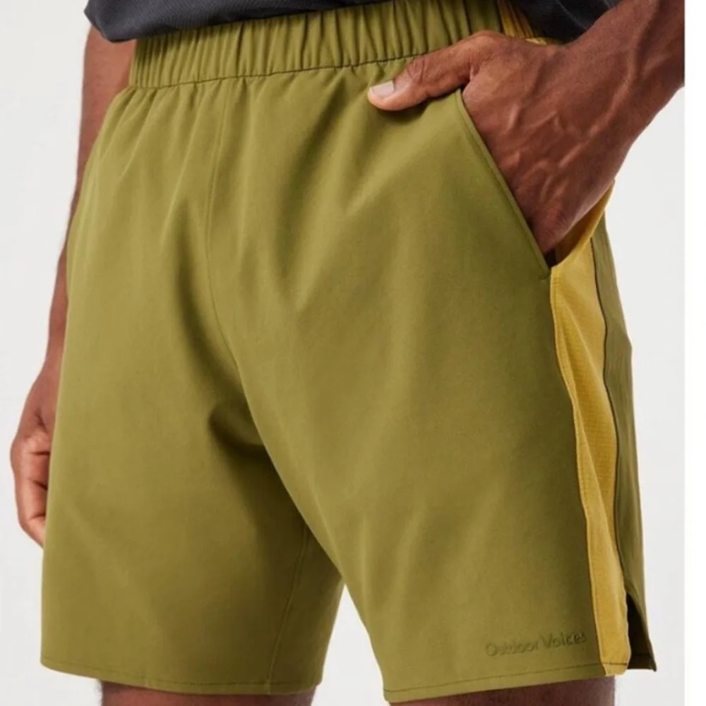 OUTDOOR VOICES Men's High Stride Train 7" Short with Pockets Patchouli Medium - Picture 1 of 4